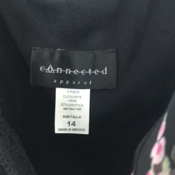 🌸COMPLETE OUTFIT FLORAL TOP AND SKIRT BY CONNECTED APPAREL GREAT CONDITION! NWT - Picture 8 of 13